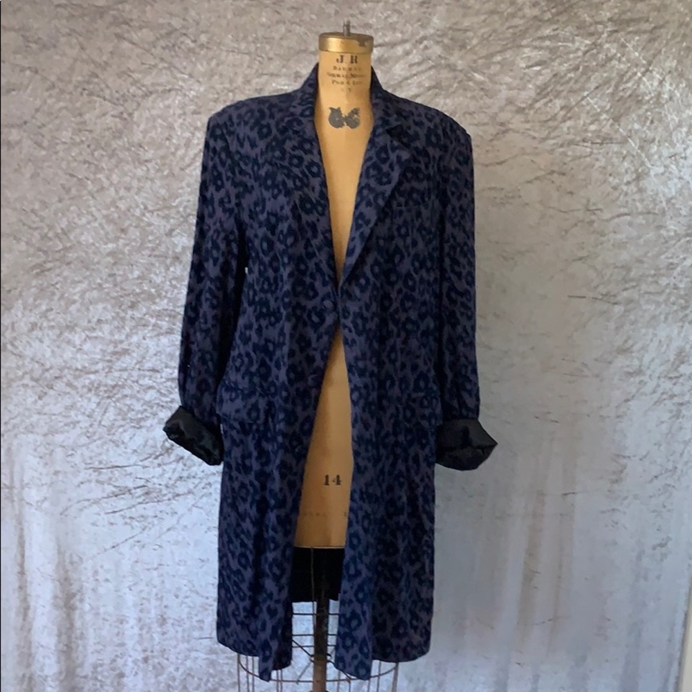 Jaco Designs leopard print coat size L